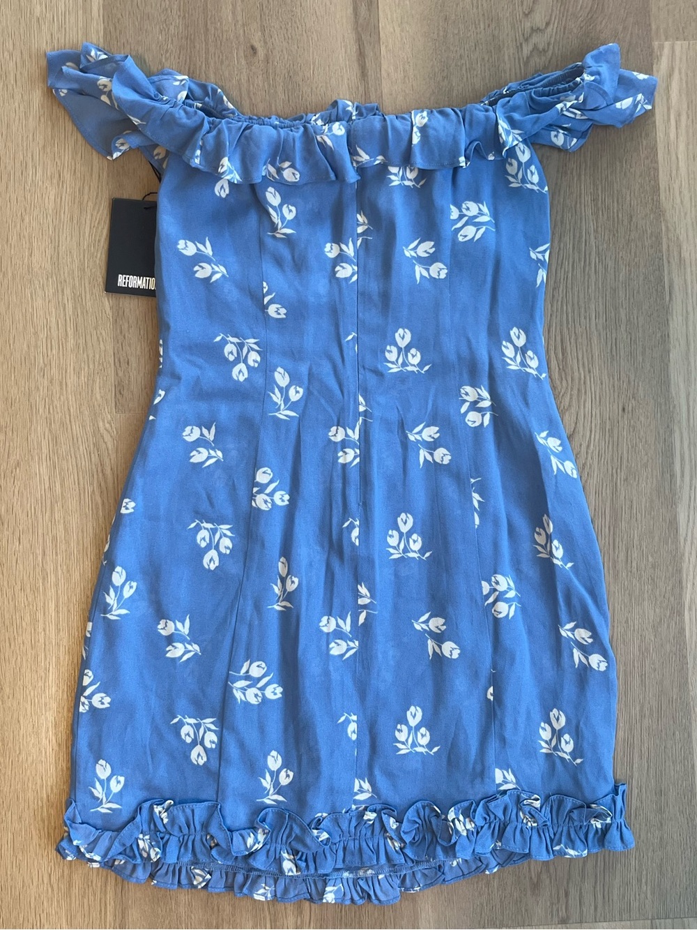 Reformation Veranda Mini Dress in Verona Floral Print * missing halter strap - Picture 3 of 6